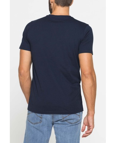 T-SHIRT GIROCOLLO IN COTONE CON STAMPE GRAFICHE