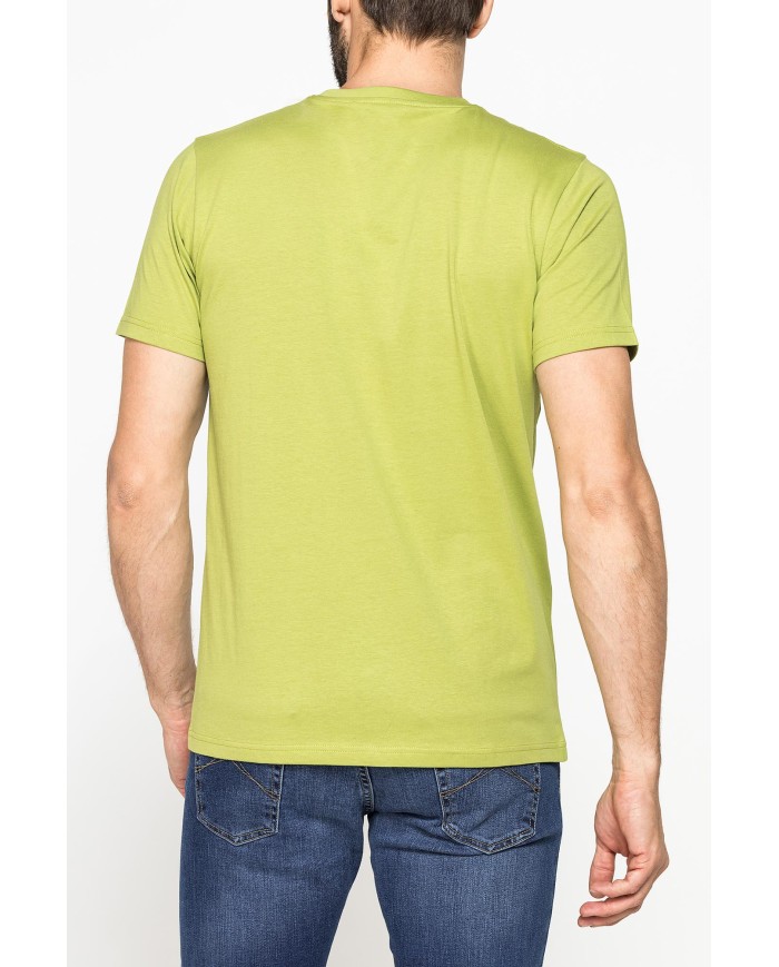 T-SHIRT GIROCOLLO IN COTONE CON STAMPE GRAFICHE