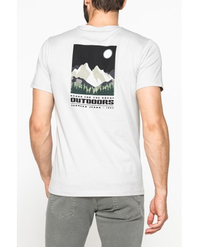 T-SHIRT GIROCOLLO IN COTONE CON STAMPE GRAFICHE