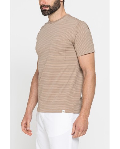 T-SHIRT ESTIVA IN COTONE CON FANTASIA A RIGHE