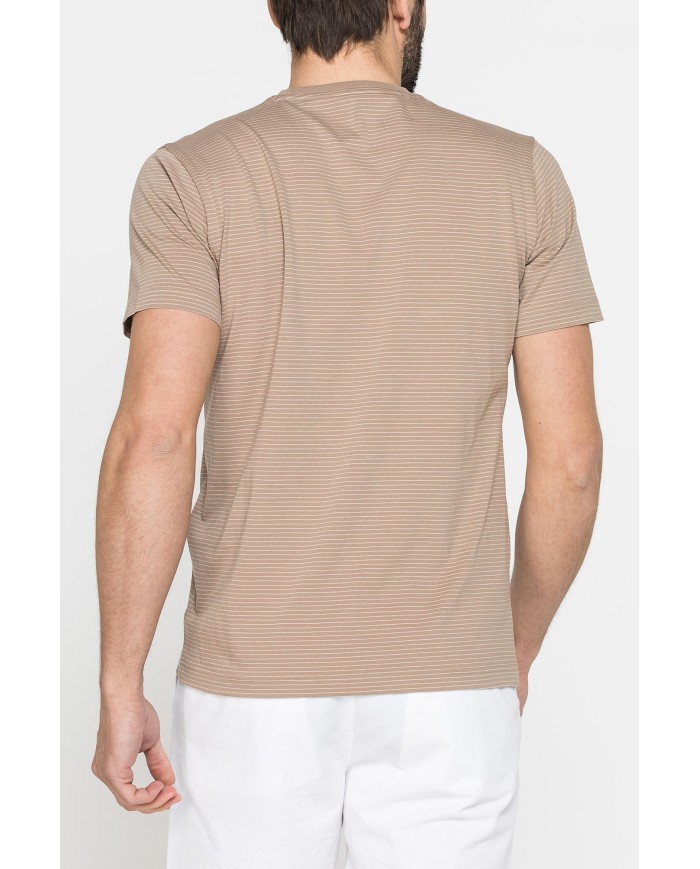 T-SHIRT ESTIVA IN COTONE CON FANTASIA A RIGHE