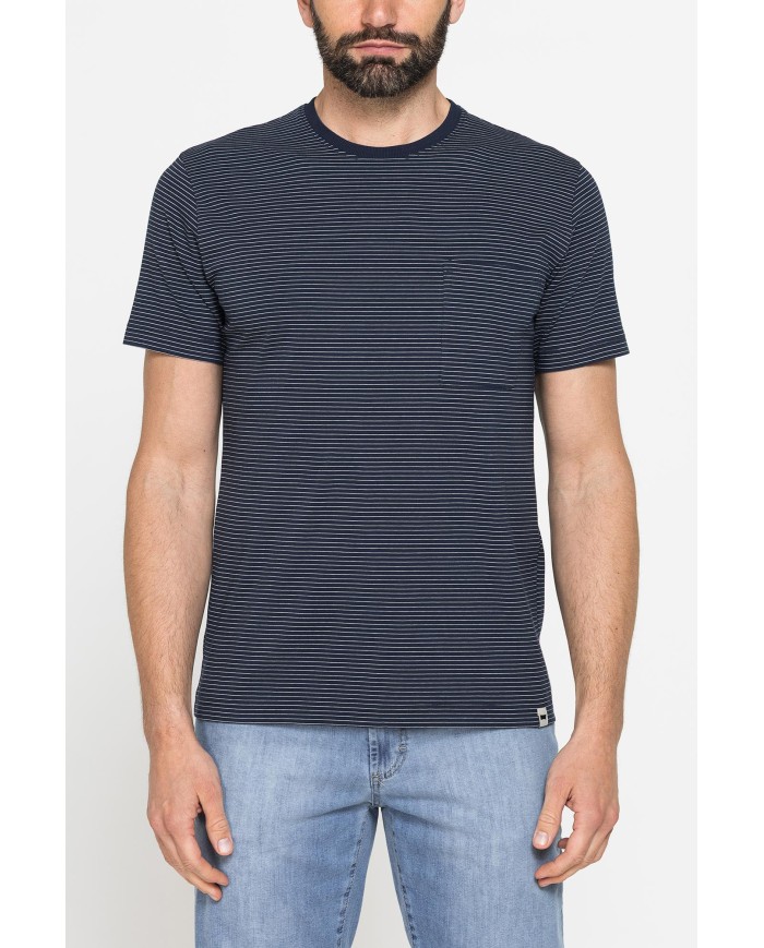 T-SHIRT ESTIVA IN COTONE CON FANTASIA A RIGHE