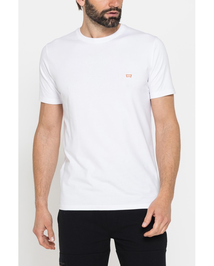 T-SHIRT TINTA UNITA IN JERSEY ELASTICIZZATO