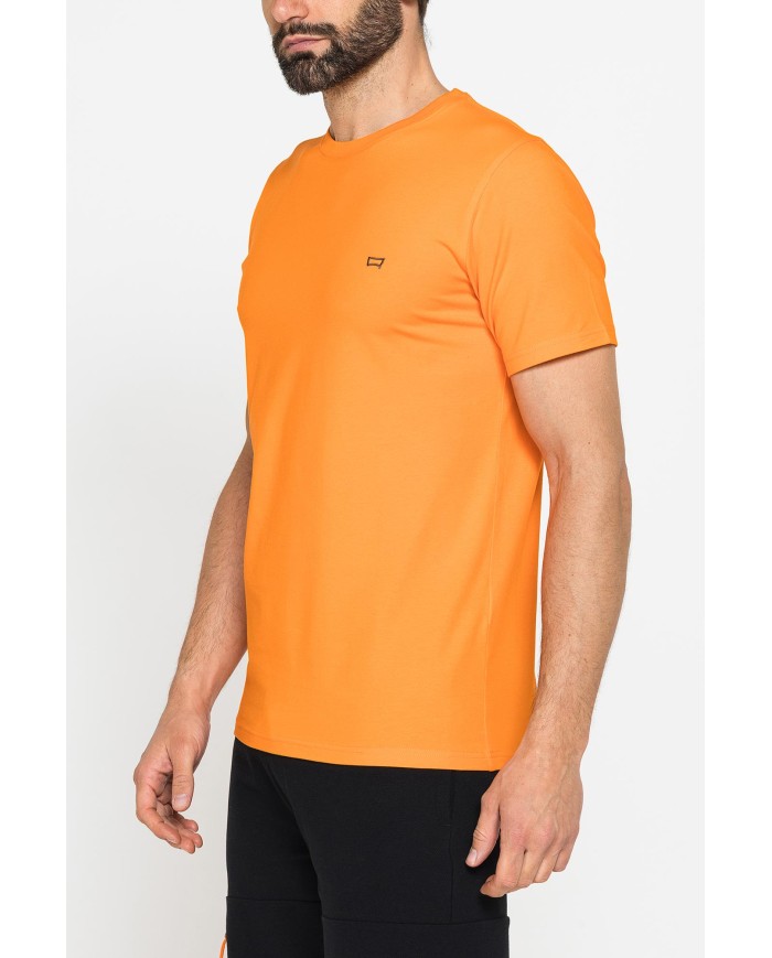 T-SHIRT TINTA UNITA IN JERSEY ELASTICIZZATO