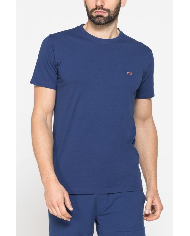 T-SHIRT TINTA UNITA IN JERSEY ELASTICIZZATO