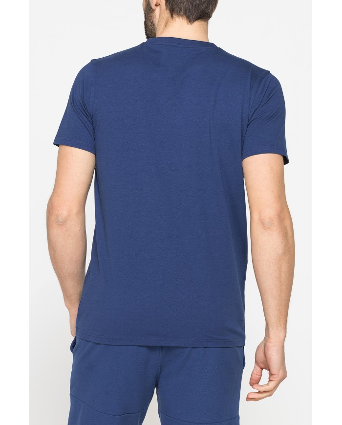 T-SHIRT TINTA UNITA IN JERSEY ELASTICIZZATO