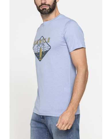 T-SHIRT GIROCOLLO DA UOMO CON STAMPE GRAFICHE