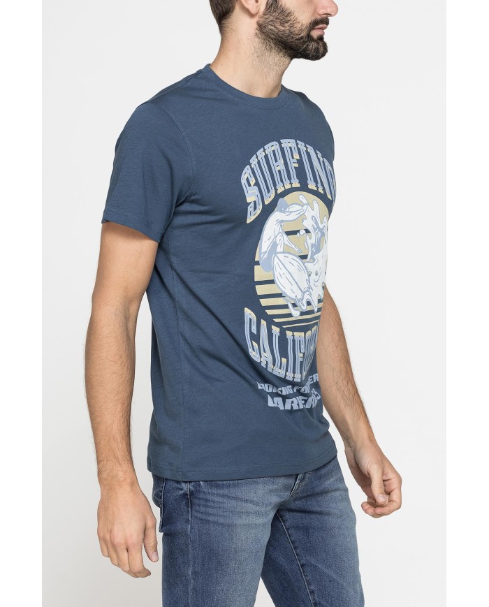 T-SHIRT GIROCOLLO DA UOMO CON STAMPE GRAFICHE