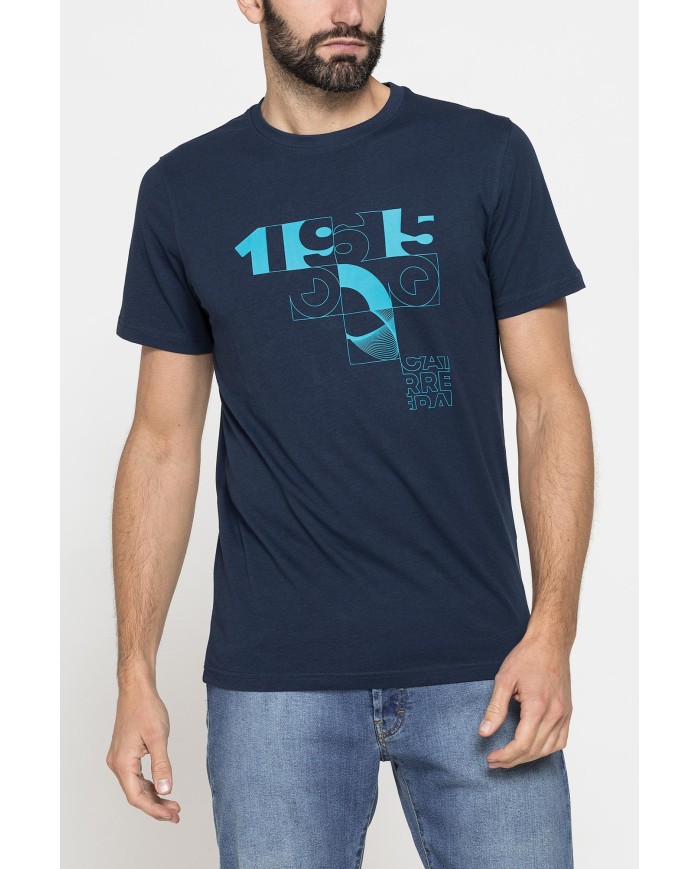 T-SHIRT GIROCOLLO DA UOMO CON STAMPE GRAFICHE