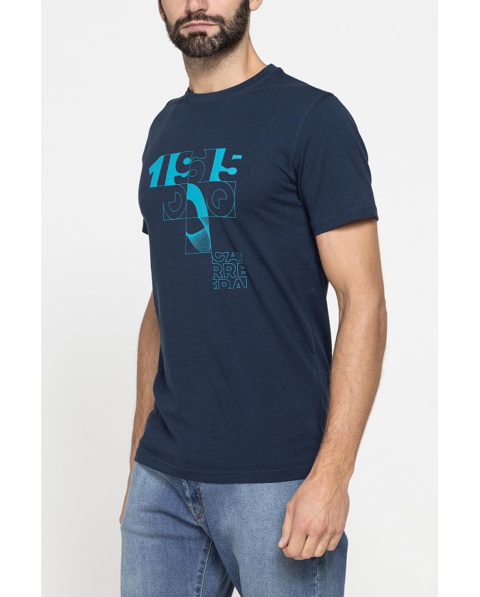 T-SHIRT GIROCOLLO DA UOMO CON STAMPE GRAFICHE