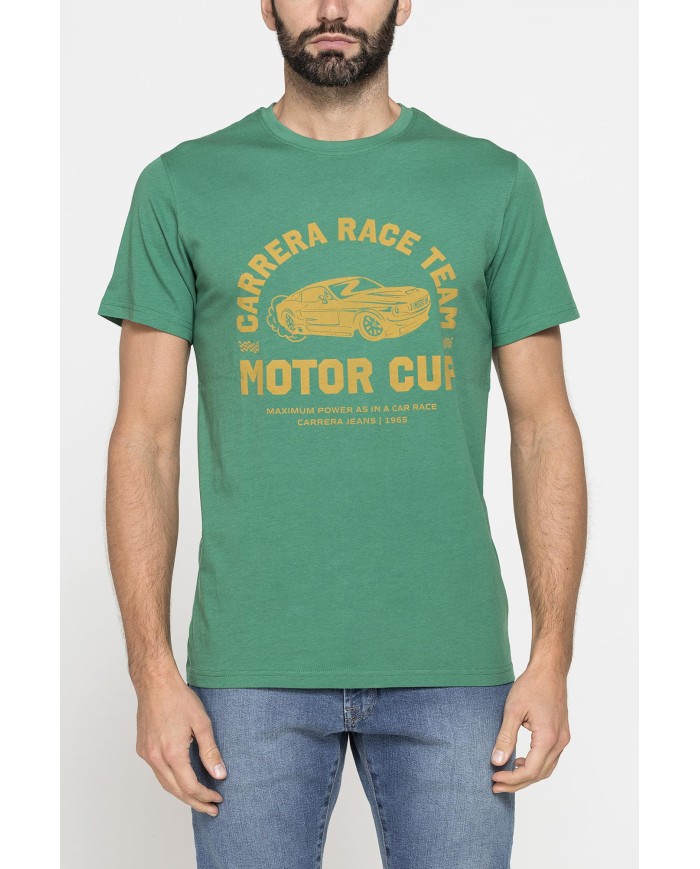 T-SHIRT GIROCOLLO DA UOMO CON STAMPE GRAFICHE