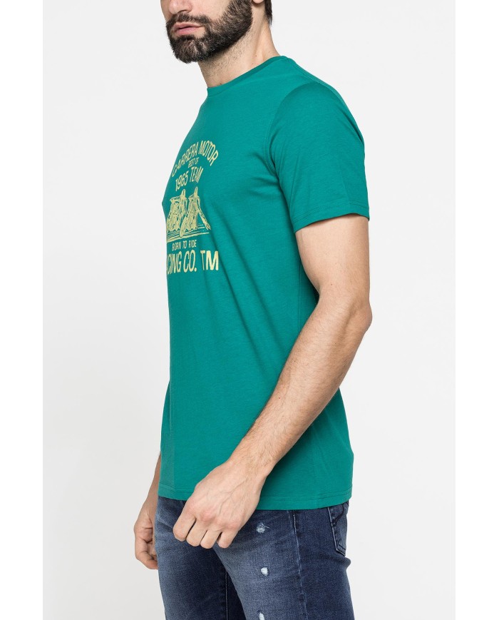 T-SHIRT GIROCOLLO DA UOMO CON STAMPE GRAFICHE