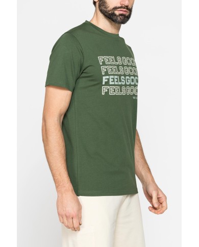 T-SHIRT GIROCOLLO DA UOMO CON STAMPE GRAFICHE