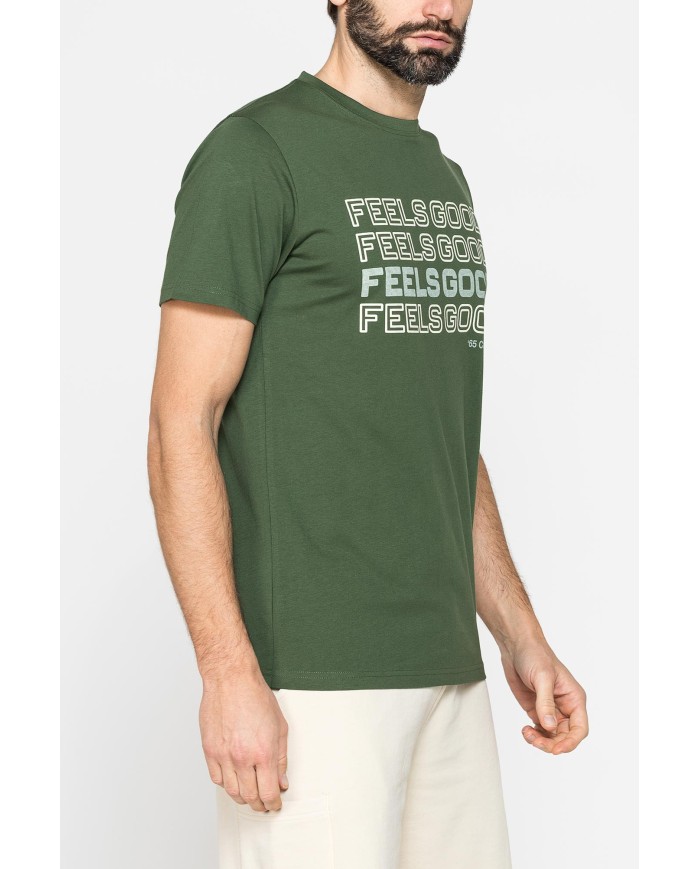 T-SHIRT GIROCOLLO DA UOMO CON STAMPE GRAFICHE