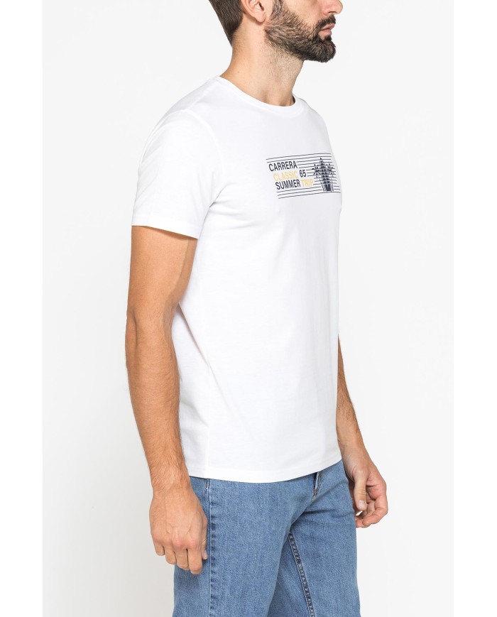 T-SHIRT GIROCOLLO DA UOMO CON STAMPE GRAFICHE