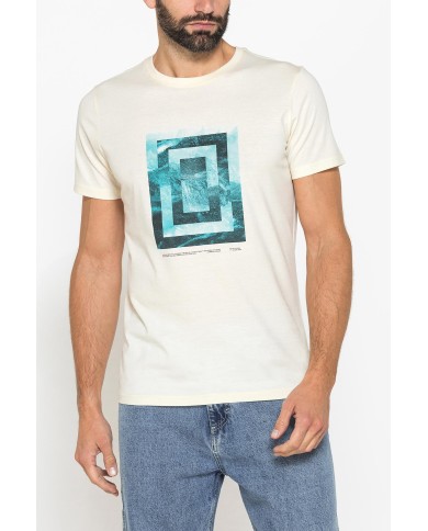 T-SHIRT GIROCOLLO DA UOMO CON STAMPE GRAFICHE