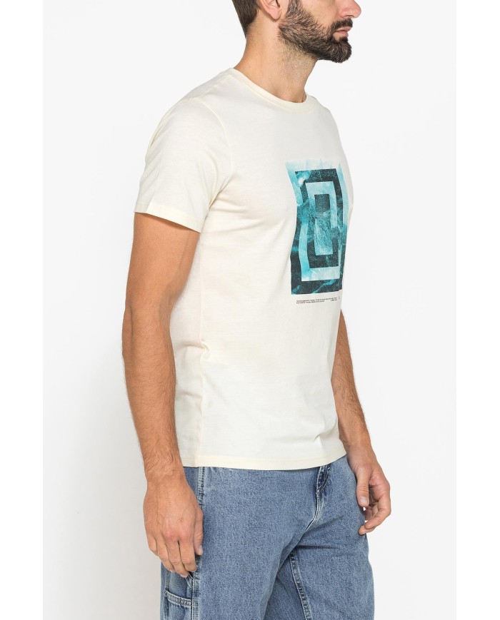 T-SHIRT GIROCOLLO DA UOMO CON STAMPE GRAFICHE