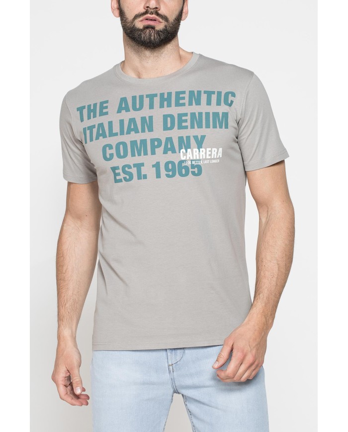 T-SHIRT GIROCOLLO DA UOMO CON STAMPE GRAFICHE