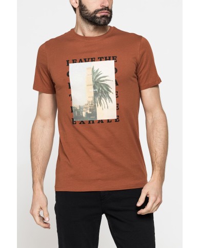 T-SHIRT GIROCOLLO DA UOMO CON STAMPE GRAFICHE