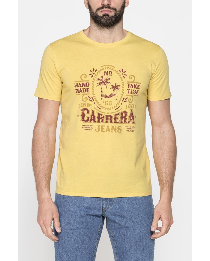 T-SHIRT GIROCOLLO DA UOMO CON STAMPE GRAFICHE