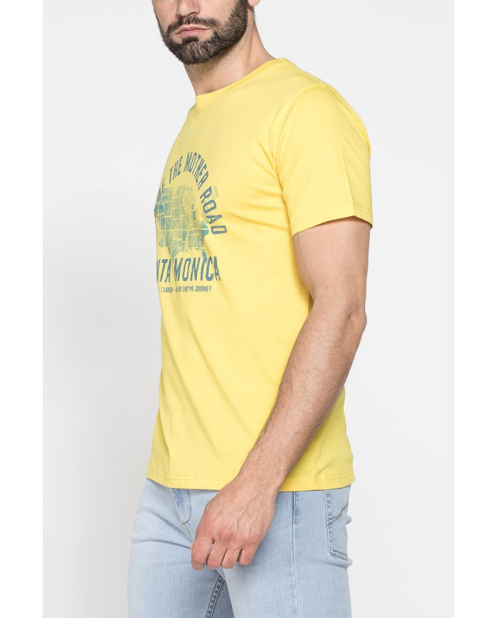 T-SHIRT GIROCOLLO DA UOMO CON STAMPE GRAFICHE