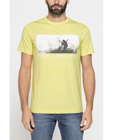 T-SHIRT GIROCOLLO DA UOMO CON STAMPE GRAFICHE