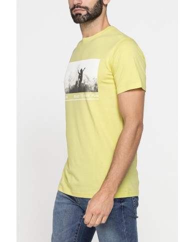 T-SHIRT GIROCOLLO DA UOMO CON STAMPE GRAFICHE
