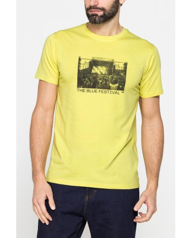 T-SHIRT GIROCOLLO DA UOMO CON STAMPE GRAFICHE