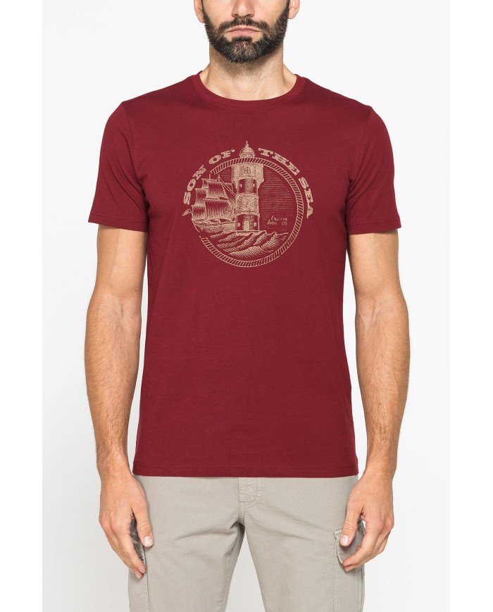 T-SHIRT GIROCOLLO DA UOMO CON STAMPE GRAFICHE