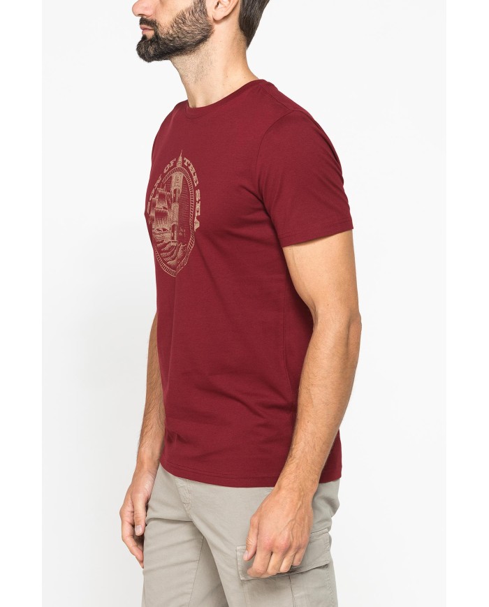 T-SHIRT GIROCOLLO DA UOMO CON STAMPE GRAFICHE