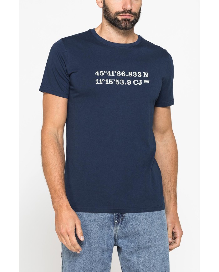 T-SHIRT GIROCOLLO DA UOMO CON STAMPE GRAFICHE