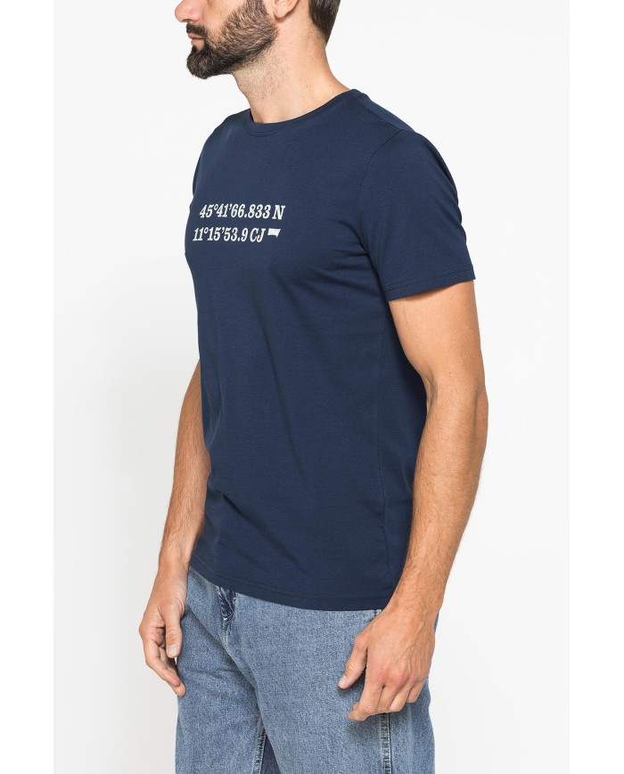 T-SHIRT GIROCOLLO DA UOMO CON STAMPE GRAFICHE