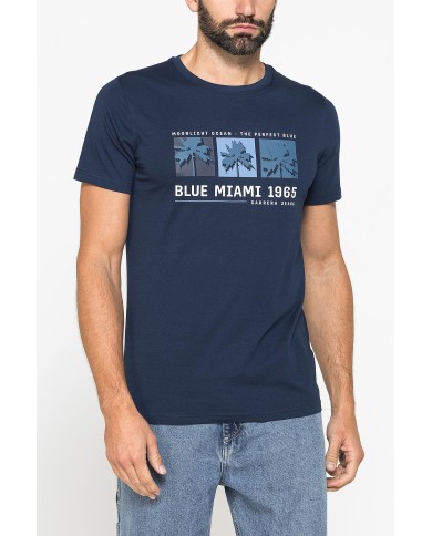 T-SHIRT GIROCOLLO DA UOMO CON STAMPE GRAFICHE