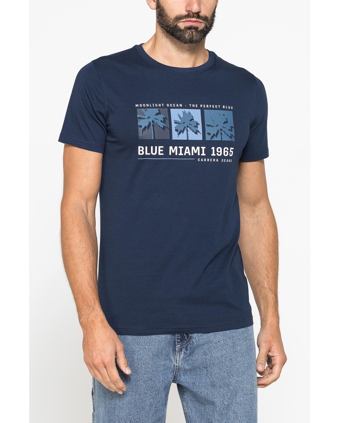 T-SHIRT GIROCOLLO DA UOMO CON STAMPE GRAFICHE