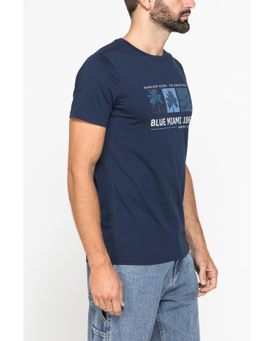 T-SHIRT GIROCOLLO DA UOMO CON STAMPE GRAFICHE