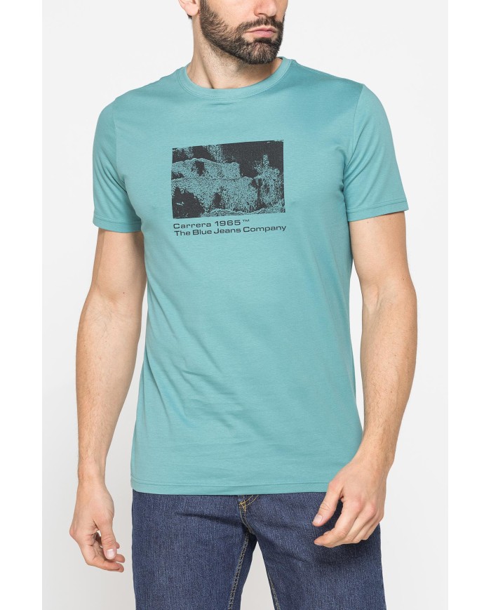 T-SHIRT GIROCOLLO DA UOMO CON STAMPE GRAFICHE