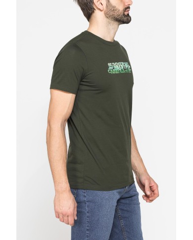 T-SHIRT GIROCOLLO DA UOMO CON STAMPE GRAFICHE