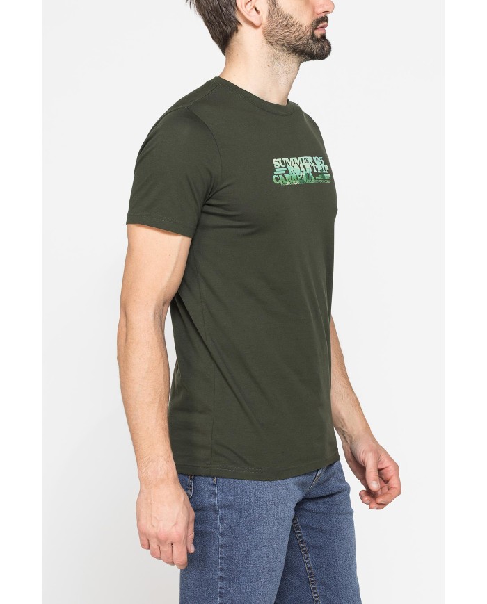 T-SHIRT GIROCOLLO DA UOMO CON STAMPE GRAFICHE