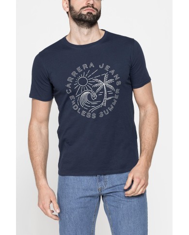 T-SHIRT GIROCOLLO DA UOMO CON STAMPE GRAFICHE