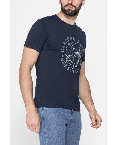 T-SHIRT GIROCOLLO DA UOMO CON STAMPE GRAFICHE