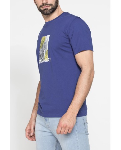 T-SHIRT GIROCOLLO DA UOMO CON STAMPE GRAFICHE