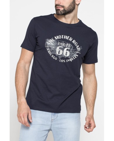 T-SHIRT GIROCOLLO DA UOMO CON STAMPE GRAFICHE