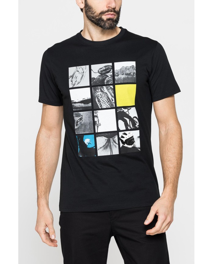 T-SHIRT GIROCOLLO DA UOMO CON STAMPE GRAFICHE