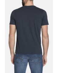 T-SHIRT GIROCOLLO IN JERSEY CON STAMPA FRONTALE