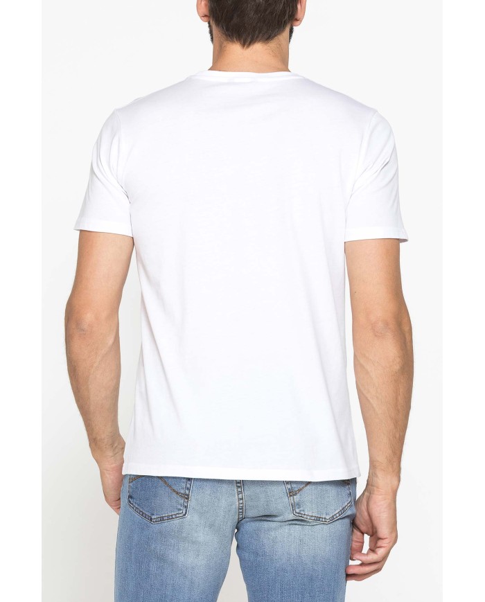 T-SHIRT GIROCOLLO IN COTONE CON STAMPA LOGO CARRERA