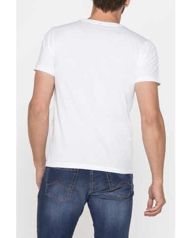 T-SHIRT GIROCOLLO IN COTONE CON STAMPA LOGO CARRERA