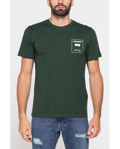 T-SHIRT GIROCOLLO IN COTONE CON STAMPA LOGO CARRERA