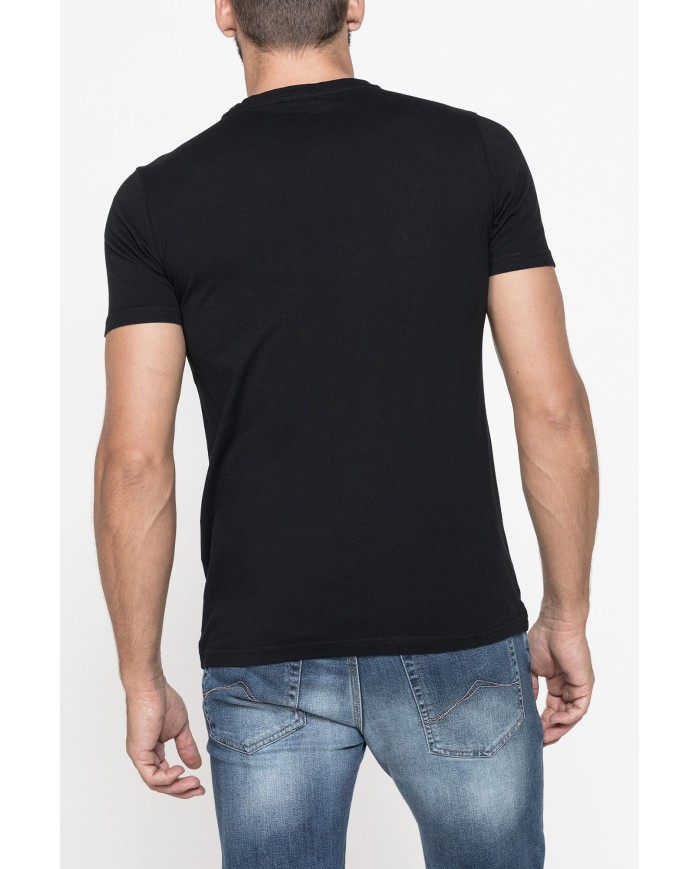 T-SHIRT GIROCOLLO IN COTONE CON STAMPA LOGO CARRERA