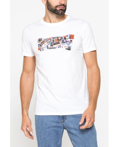 T-SHIRT GIROCOLLO IN COTONE CON STAMPA LOGO CARRERA