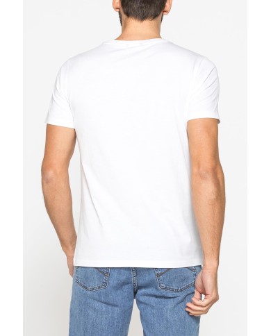 T-SHIRT GIROCOLLO IN COTONE CON STAMPA LOGO CARRERA